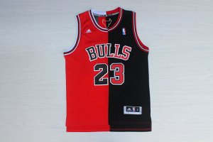 Maillot De Basket Chicago Bulls Michael Jordan 23 AU Fabric Noir Rouge Spliced